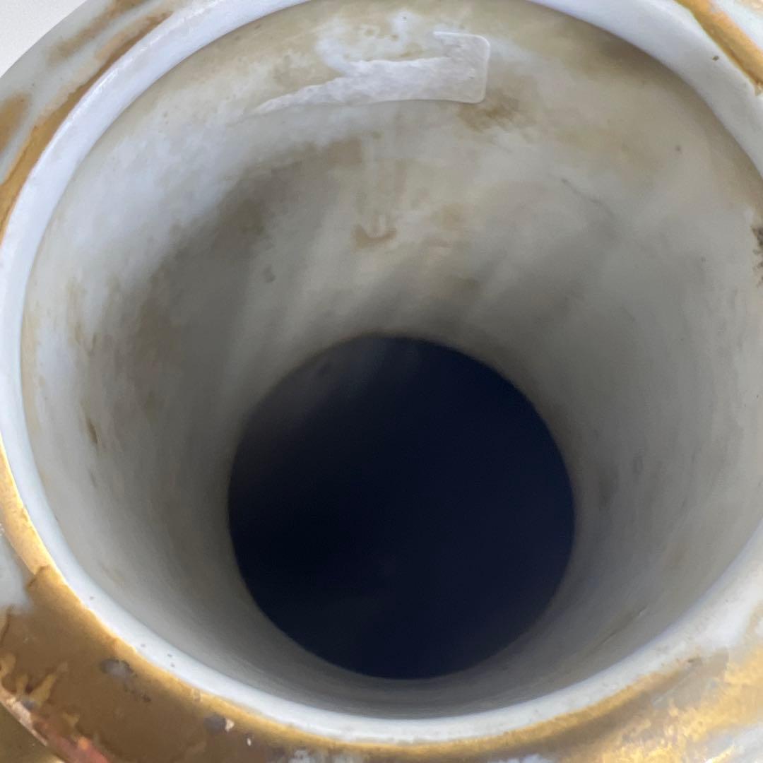 中国美術　粉彩　大花瓶　h40cm 東K8-0202③ タサオ