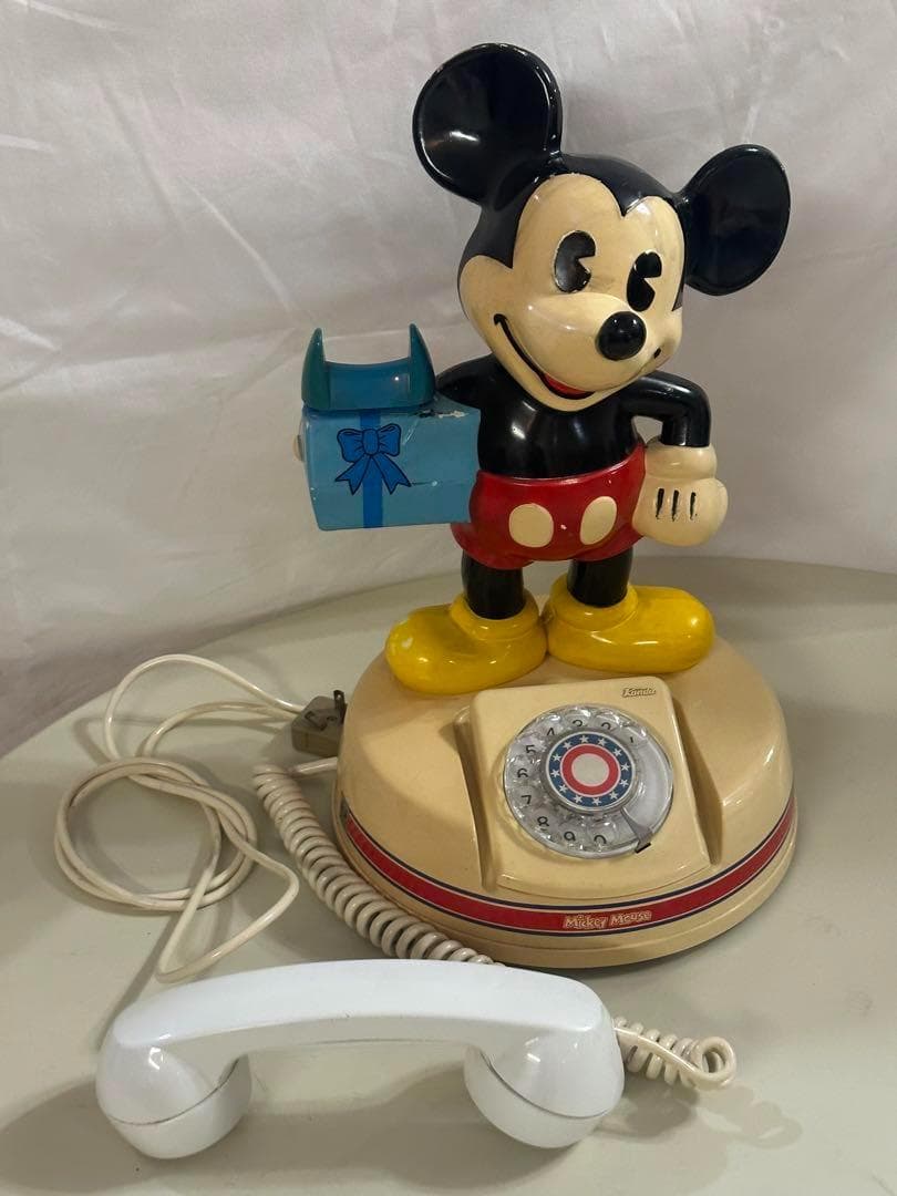 昭和レトロ★ディズニー★ミッキーマウス★電話★フィギュアに★おもちゃに