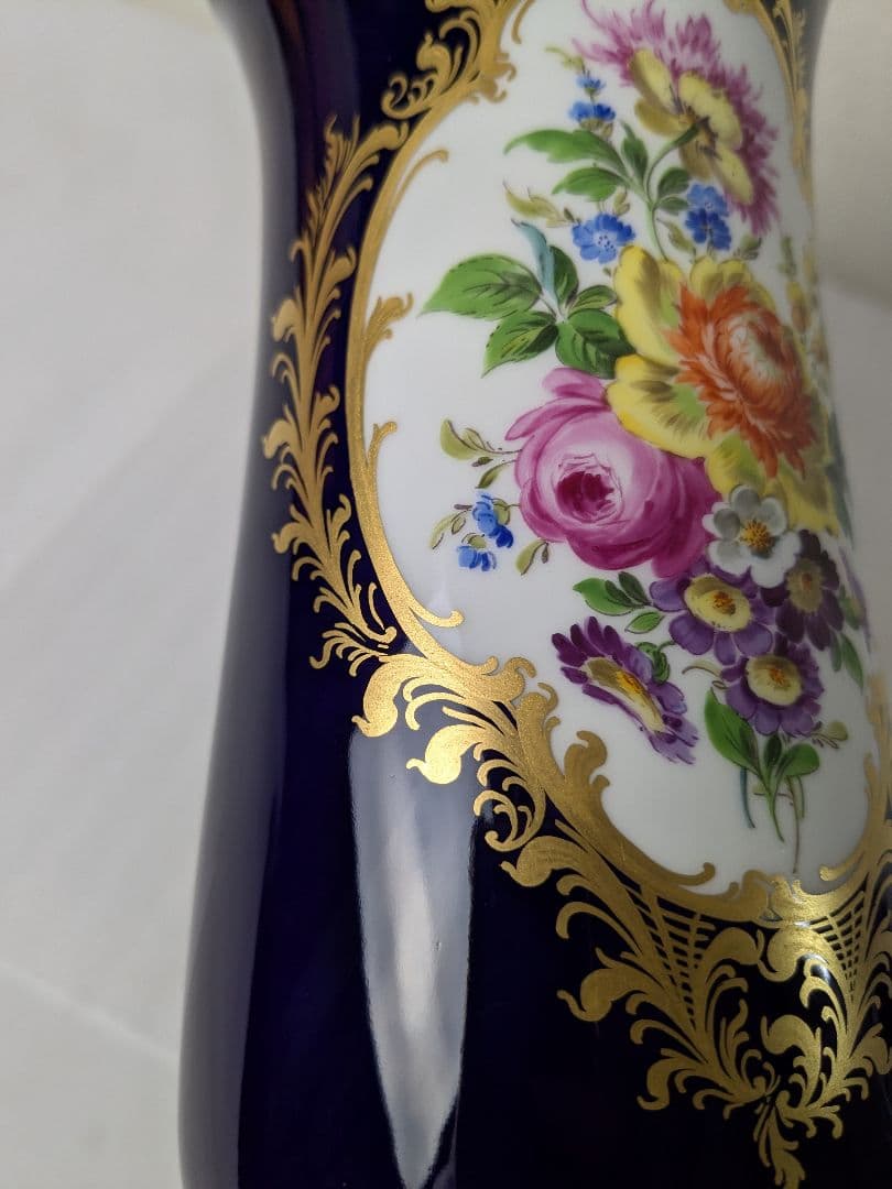 マイセン コバルト フラワーベース 花瓶