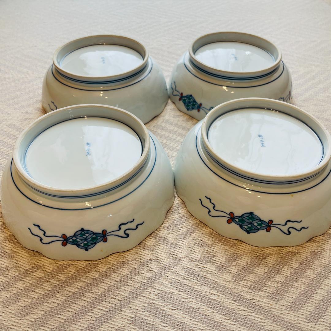 金彩赤江　なます皿　有田焼　掛の谷釜 4つセット