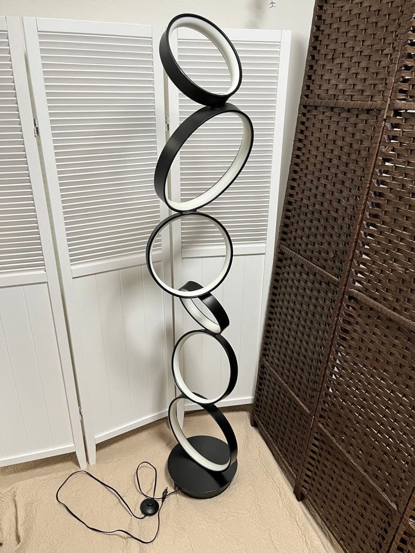 【直接引き取り 大阪】ファイブリング LED照明 スタンドライト フロアランプ