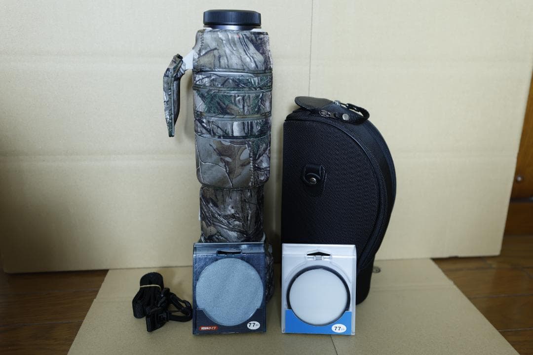 RF 100-500mm F4.5-7.1 & フィルター2個＋迷彩カバー付