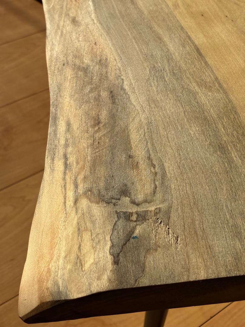 【銘木】国産朴（ホオ）天然木一枚板　センターテーブル　ローテーブル