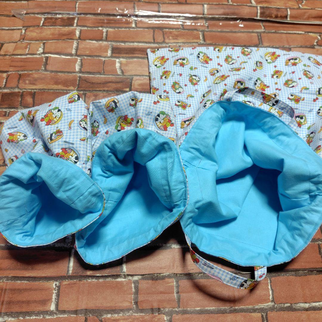 ジュニ様オーダーページ　お着替え袋　お弁当柄　大きめ巾着袋　ハンドメイド