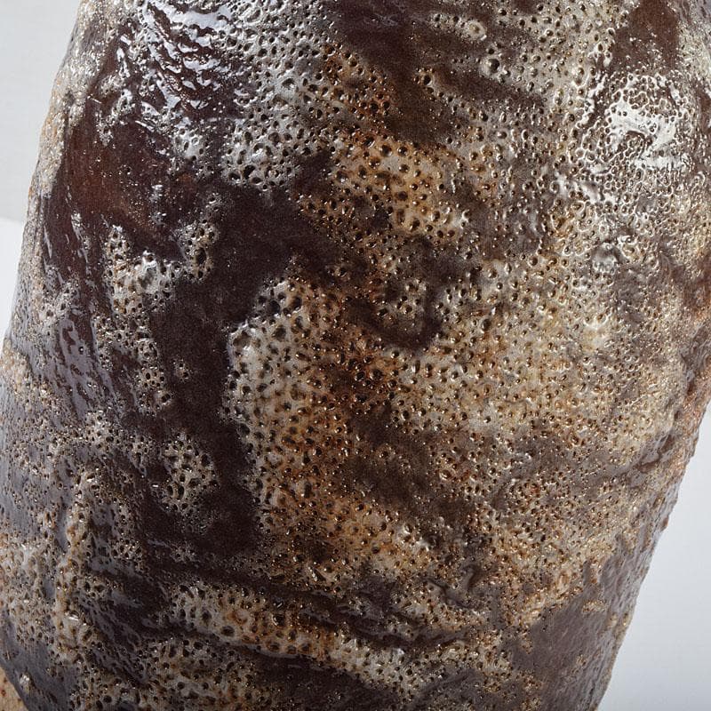 北大路魯山人作　鼠志野　三耳壷　清水公照極め箱　M　R9632