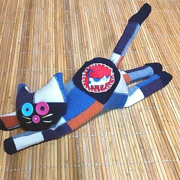 ソックキャット♪靴下のぬいぐるみ♪くたくたねこ♪インテリア雑貨■ハンドメイド