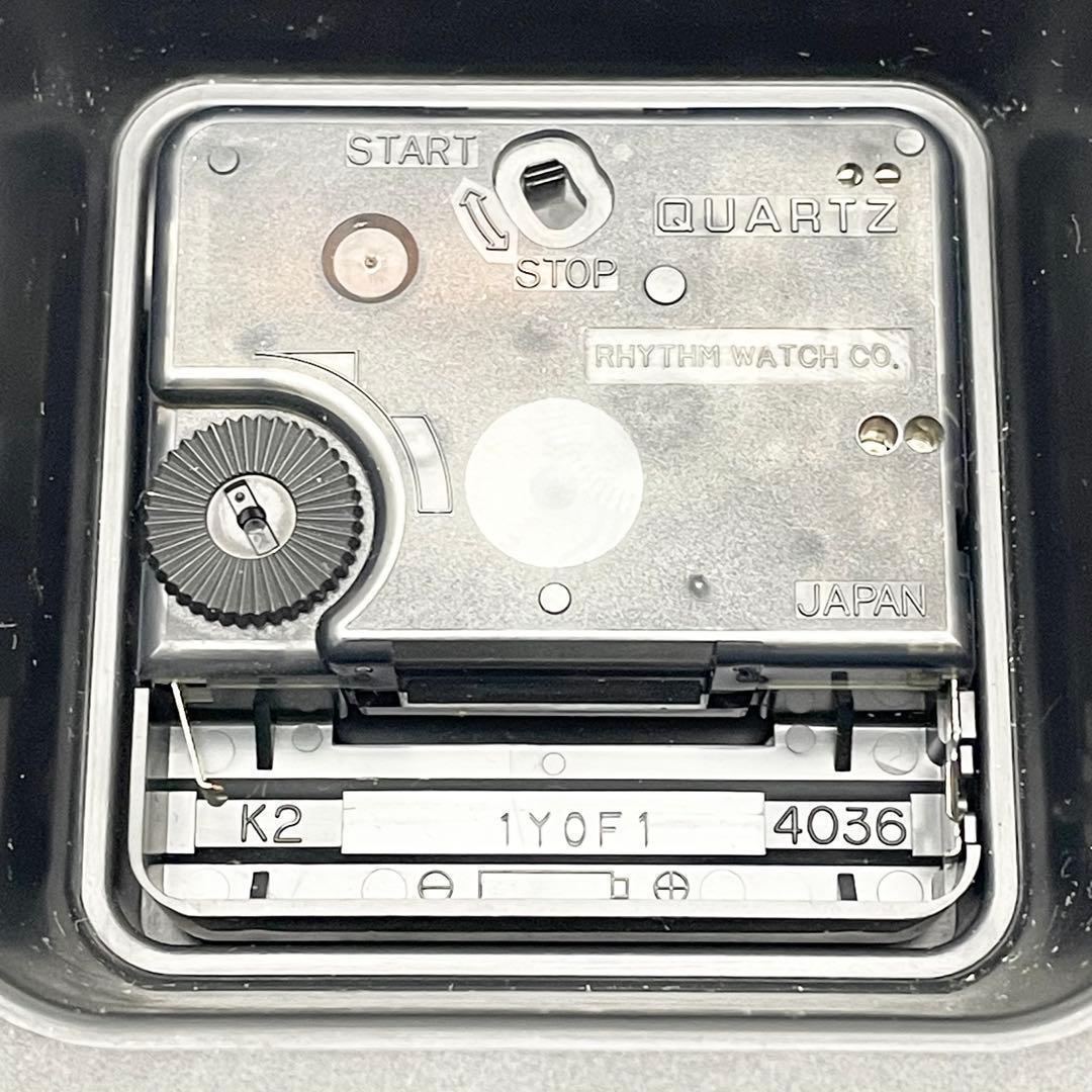 【美品】リズム時計 オーバル型掛時計 花柄 木目 メロディ シチズン