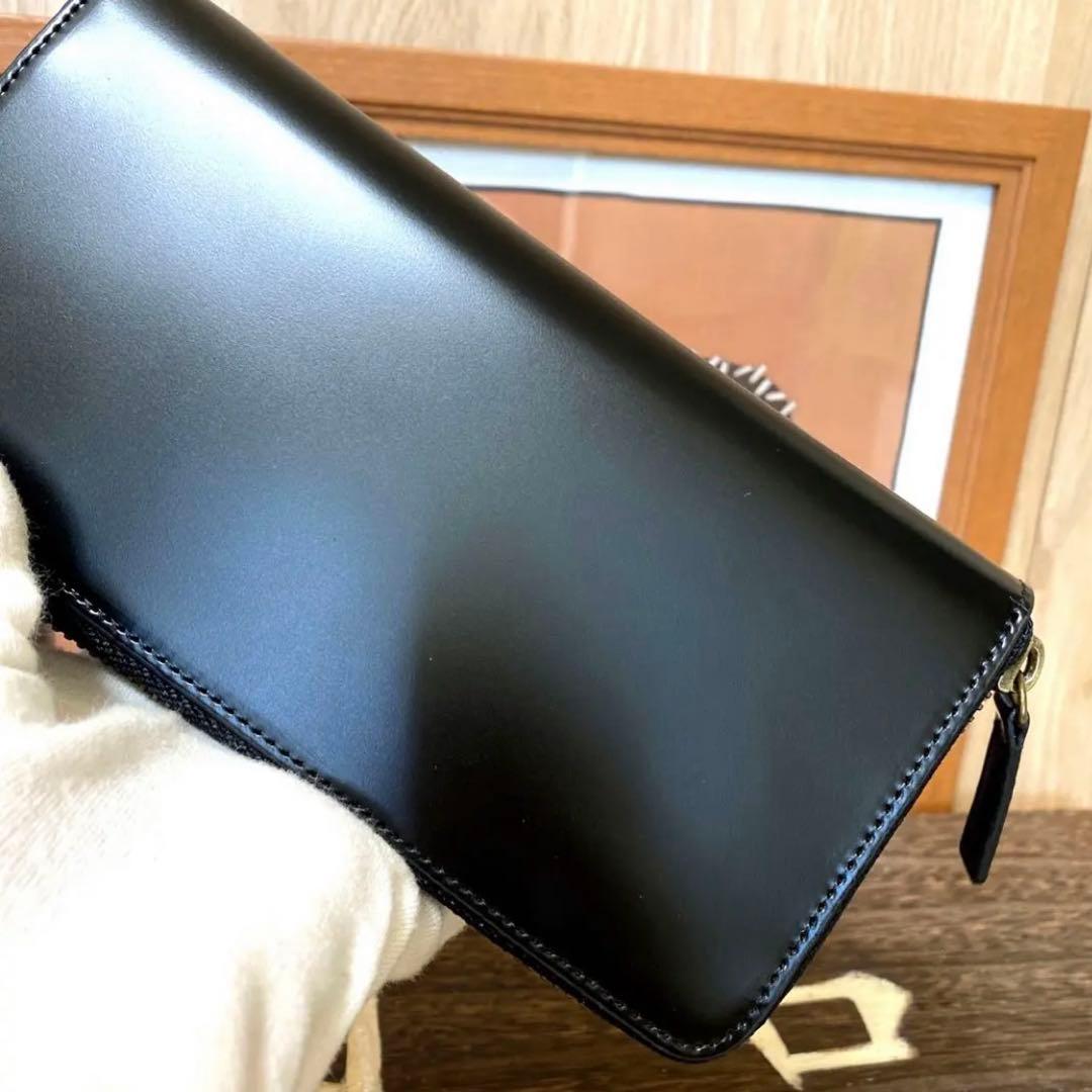 馬革 長財布　コードバン 長財布　メンズ 大容量 お洒落 長財布