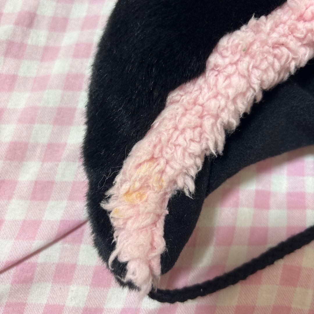 ディズニー　ミニーファンキャップ　黒　ピンク