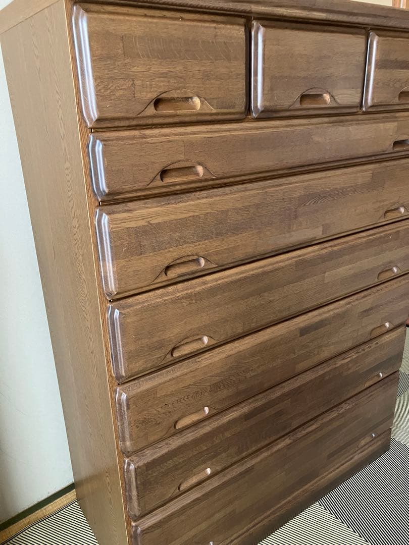 【天然木 9段チェスト】幅100cm 大容量 タンス たのメル便込　整理タンス