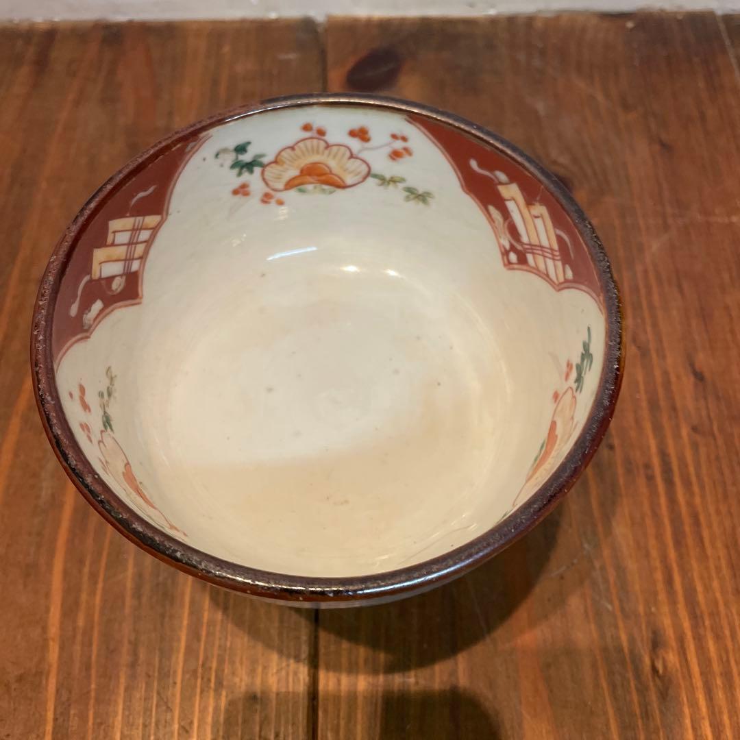 美品　焼物　陶芸　赤絵　杯洗　染付の器　年代物　高杯　染付の絵柄が上品な