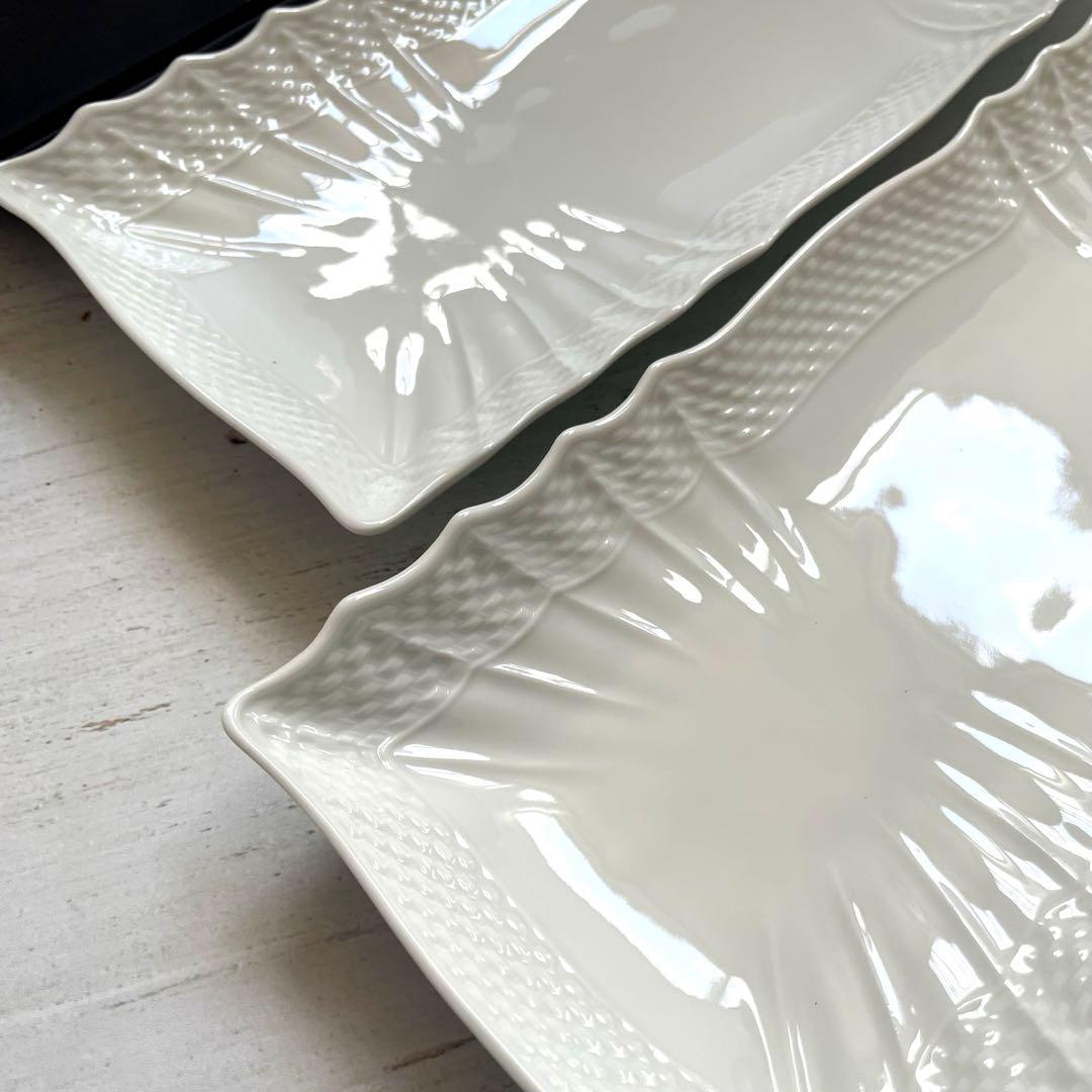 新品 ブランド箱入りリチャードジノリ ベッキオホワイト長方形プレート2枚セット