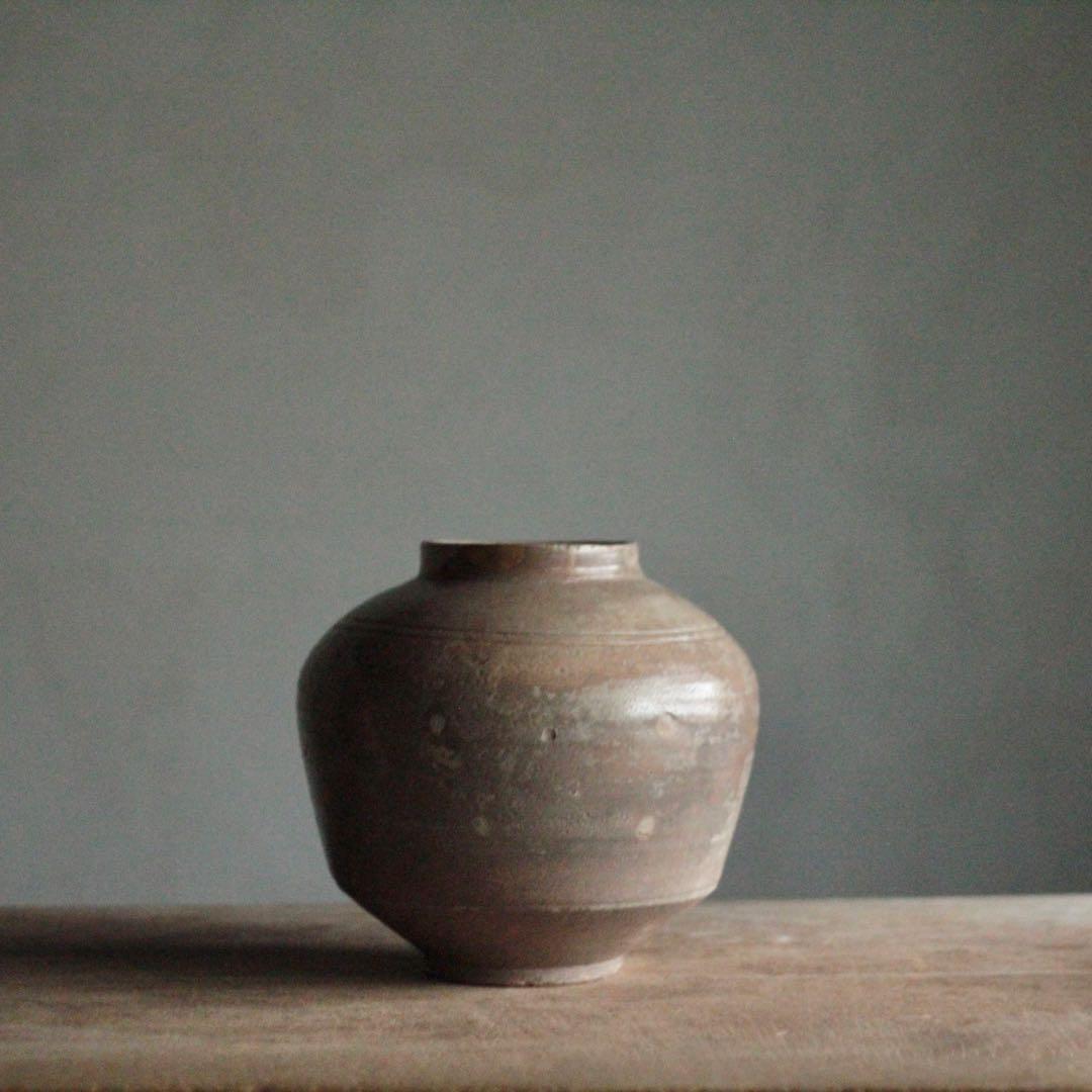 李朝 壺 花器 古道具 アンティーク 古美術