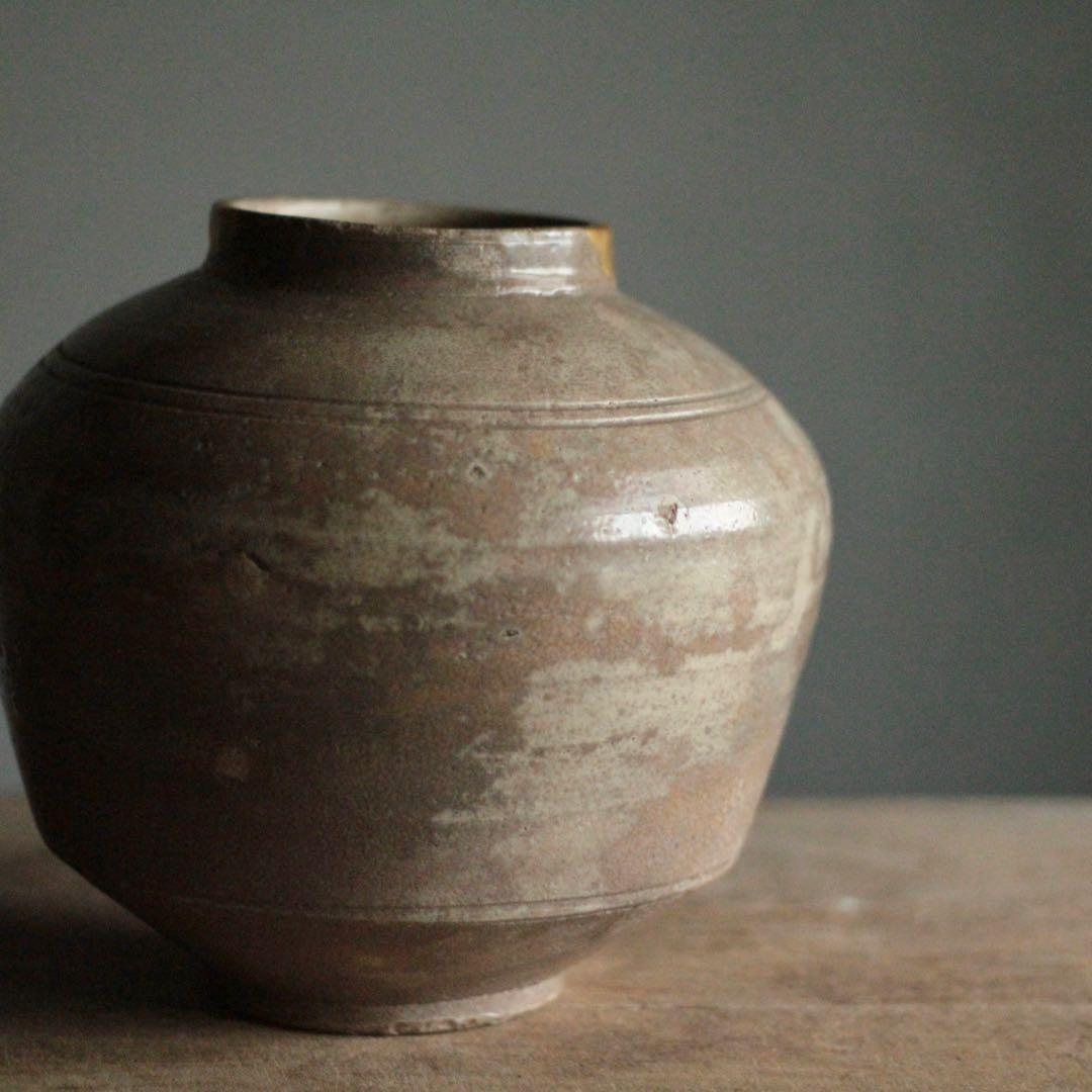 李朝 壺 花器 古道具 アンティーク 古美術