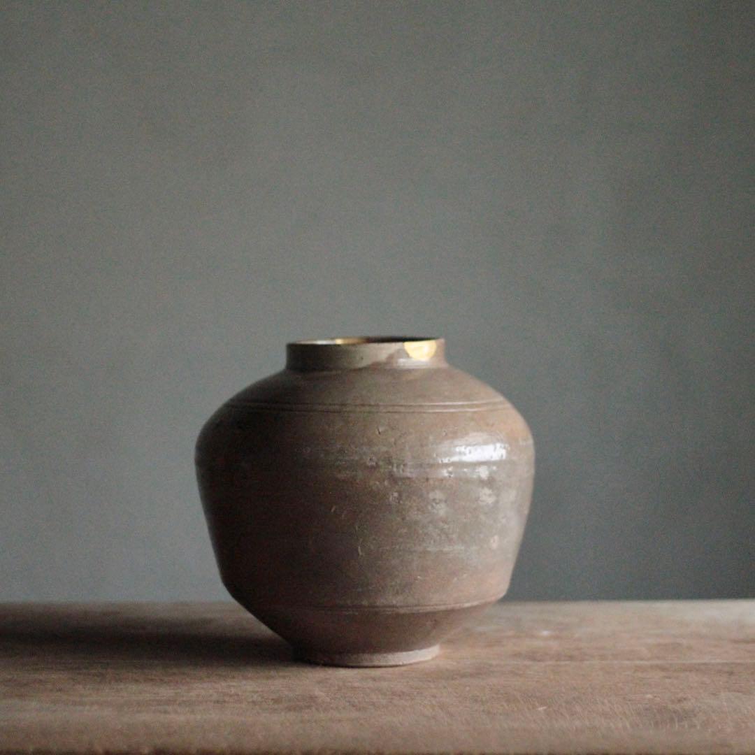李朝 壺 花器 古道具 アンティーク 古美術