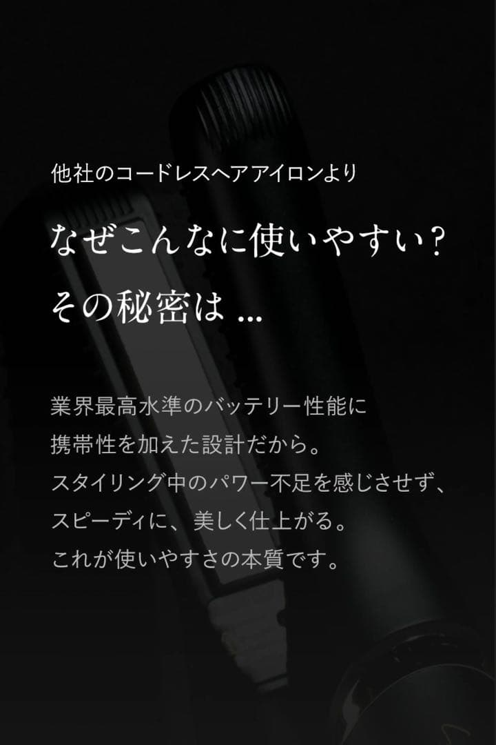 ヘアオイル付き Lupilina ルピリーナ コードレスミニヘアアイロン