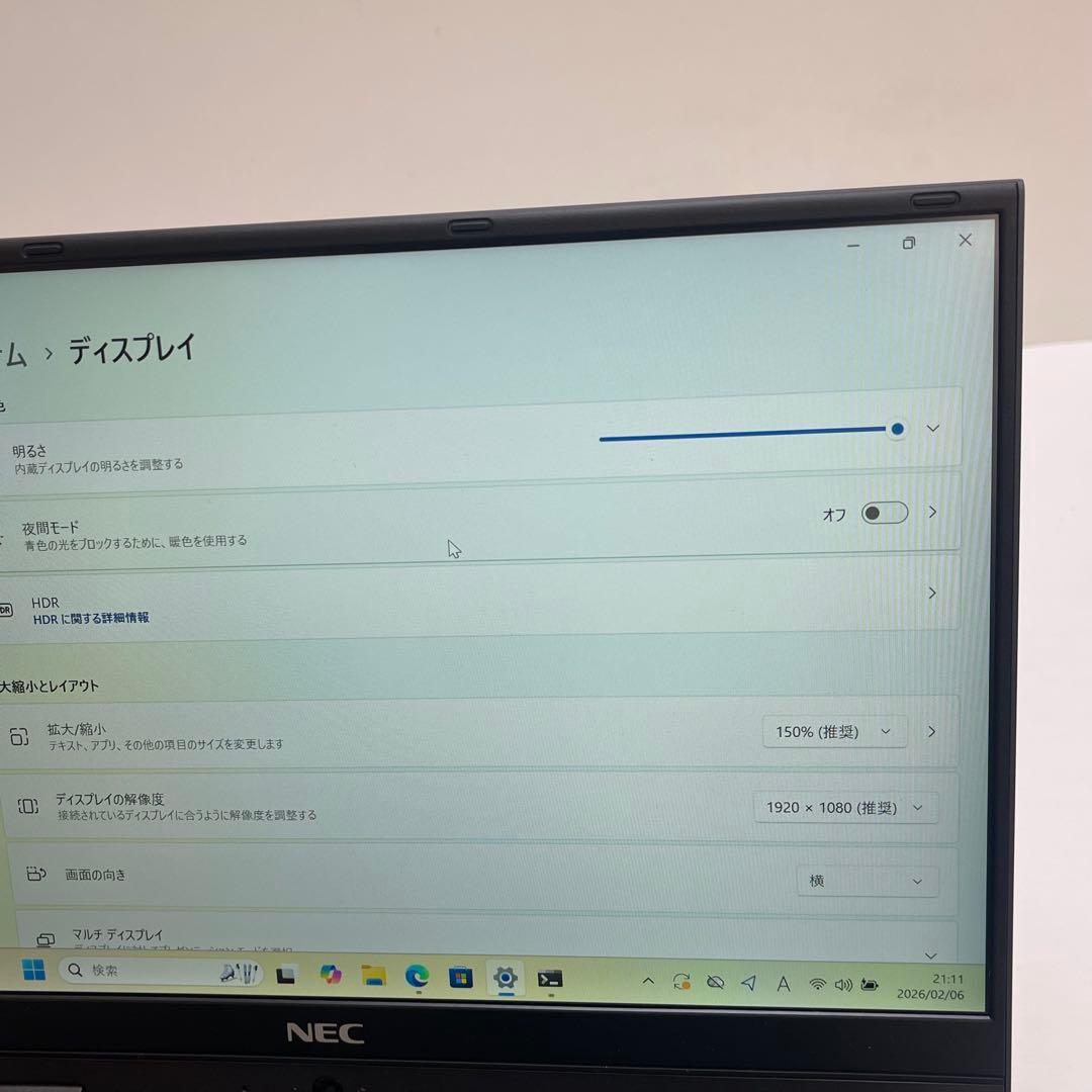 Windowsノート本体 #071 NEC LAVIE HZ550/L i5-8250U 8Gb 256G