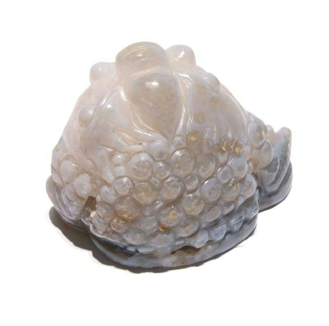 スマイルメノウ　三脚蟾蜍 手彫り