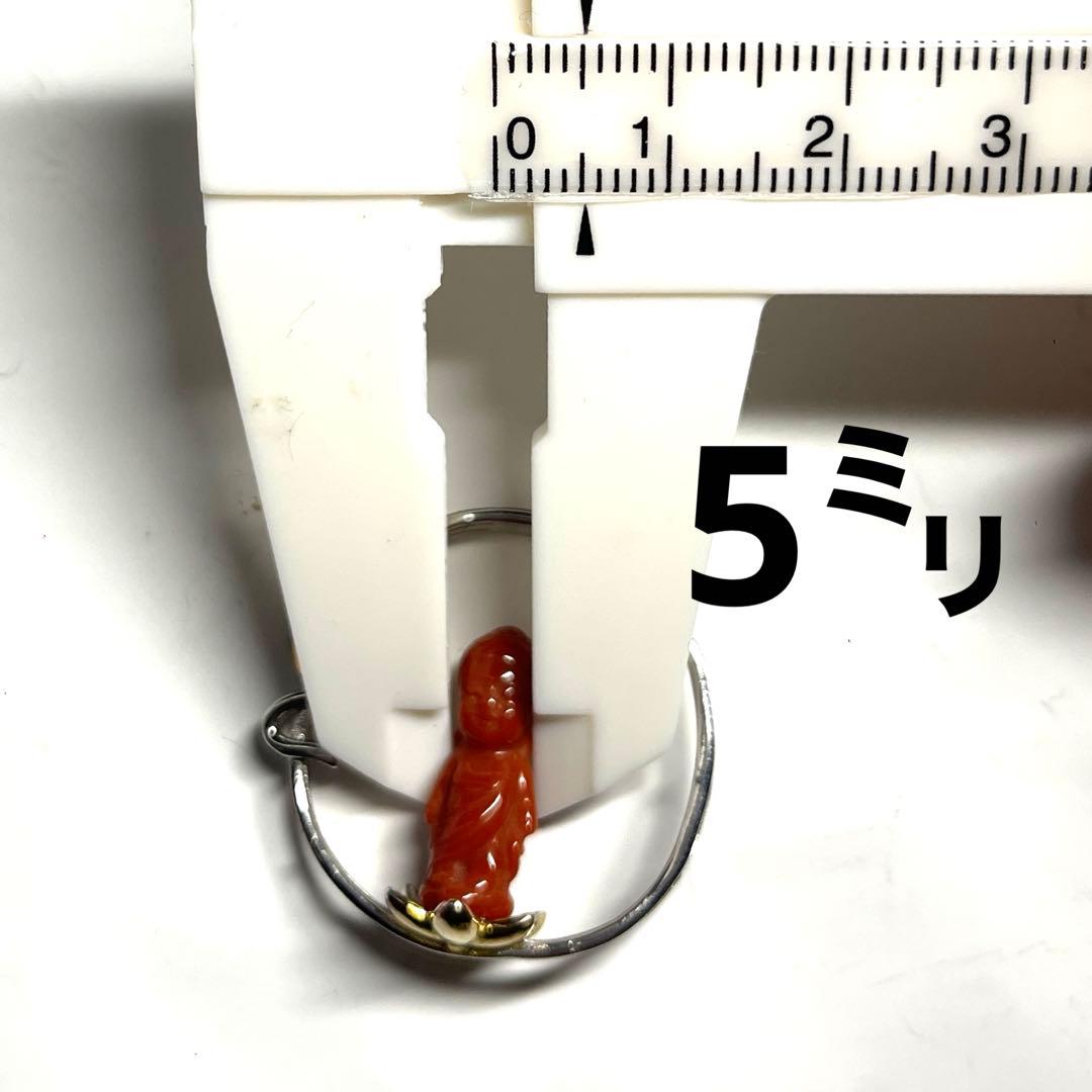 南紅彫如來仏乗蓮花　S925シルバーペンダント　27.5㍉　3.3g