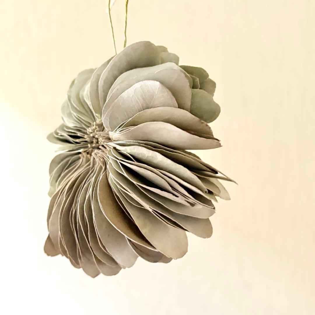 ホワイト ユーカリ ミルフィーユ リース L M 2点セット ＊ ドライフラワー