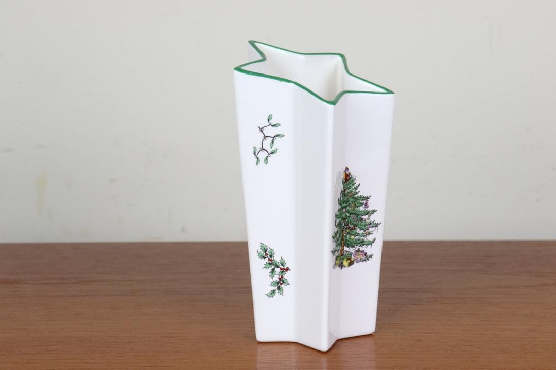 お値下げ　スポード　クリスマスツリー　花瓶　フラワーベース　星型　イギリス