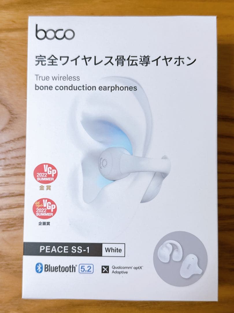 boco peace ss-1 骨伝導ワイヤレスイヤホン　ホワイト★匿名配送★