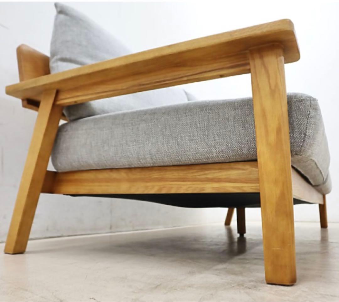 展示品 unico ウニコ KIRP キルプ3人掛けソファ　ウッドフレーム