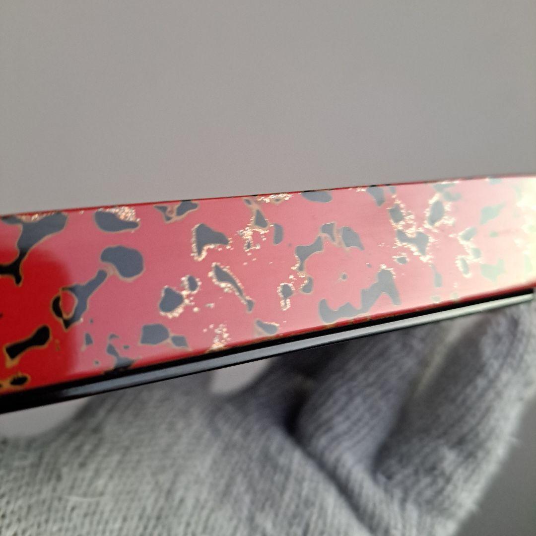 【津軽塗　唐塗\"赤上　角小皿×5客】天然木製