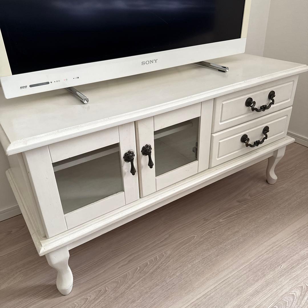 B-COMPANY ホワイト・アンティーク調テレビボード（フレンチカントリー）