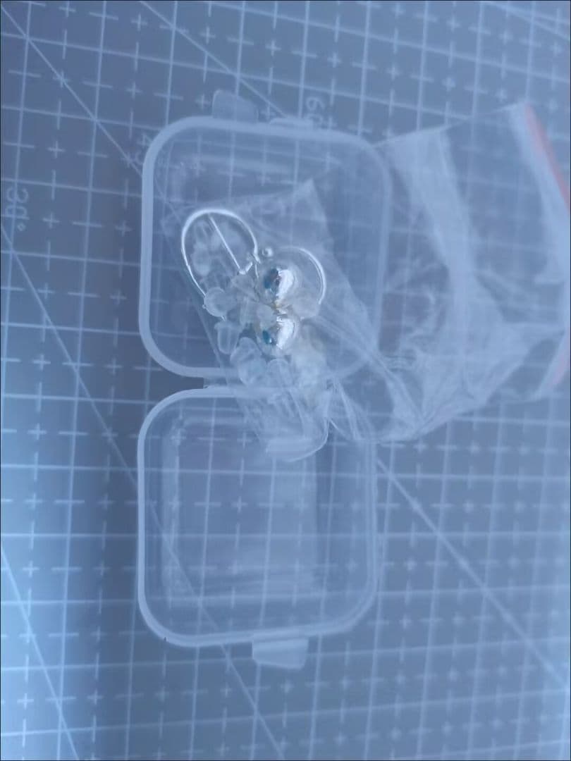 シルバー フープイヤリング ボール付き