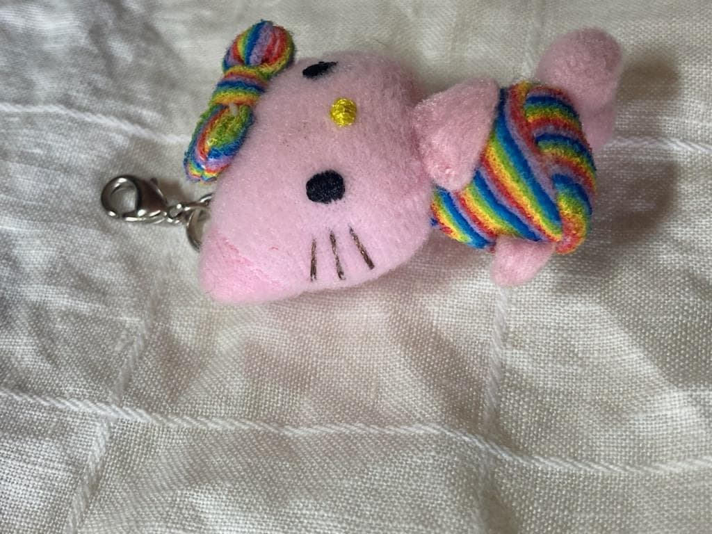 2002年　プチキティ　マスコットコレクション　ファスナーマスコット　ピンク