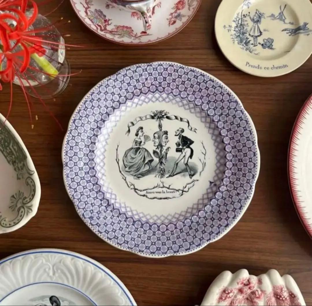 フランスアンティーク ♧ ショワジールロワ ♧ グリザイユ「美人がお好き？」