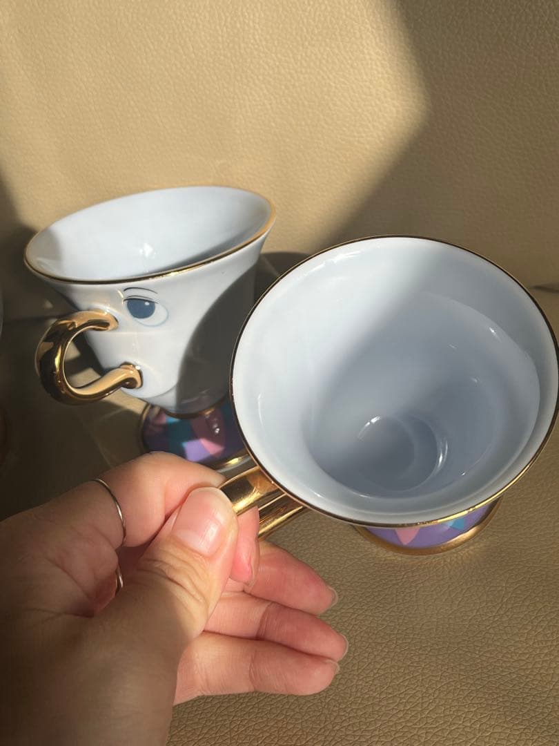 ディズニー 美女と野獣　ポット夫人 チップ　ティーポットセット