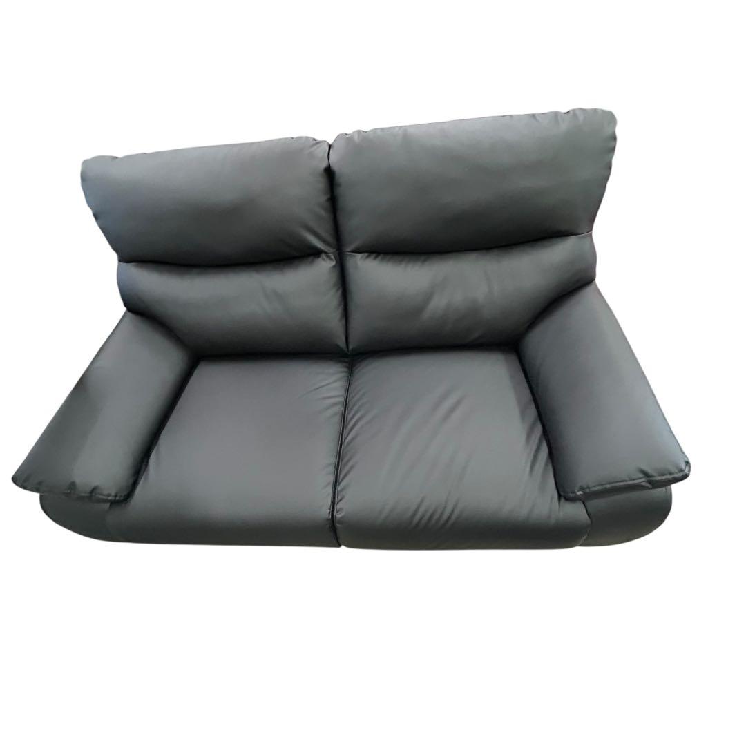 ニトリ 2人掛けソファ ブラック コンパクトソファ