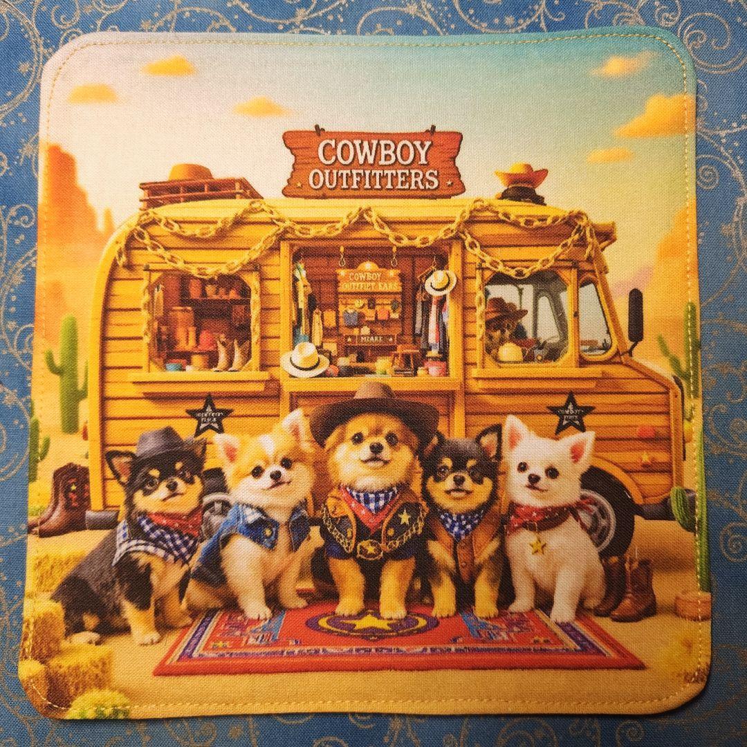 Yourelia　4重ハンカチ　ポメラニアンちゃん柄 18枚