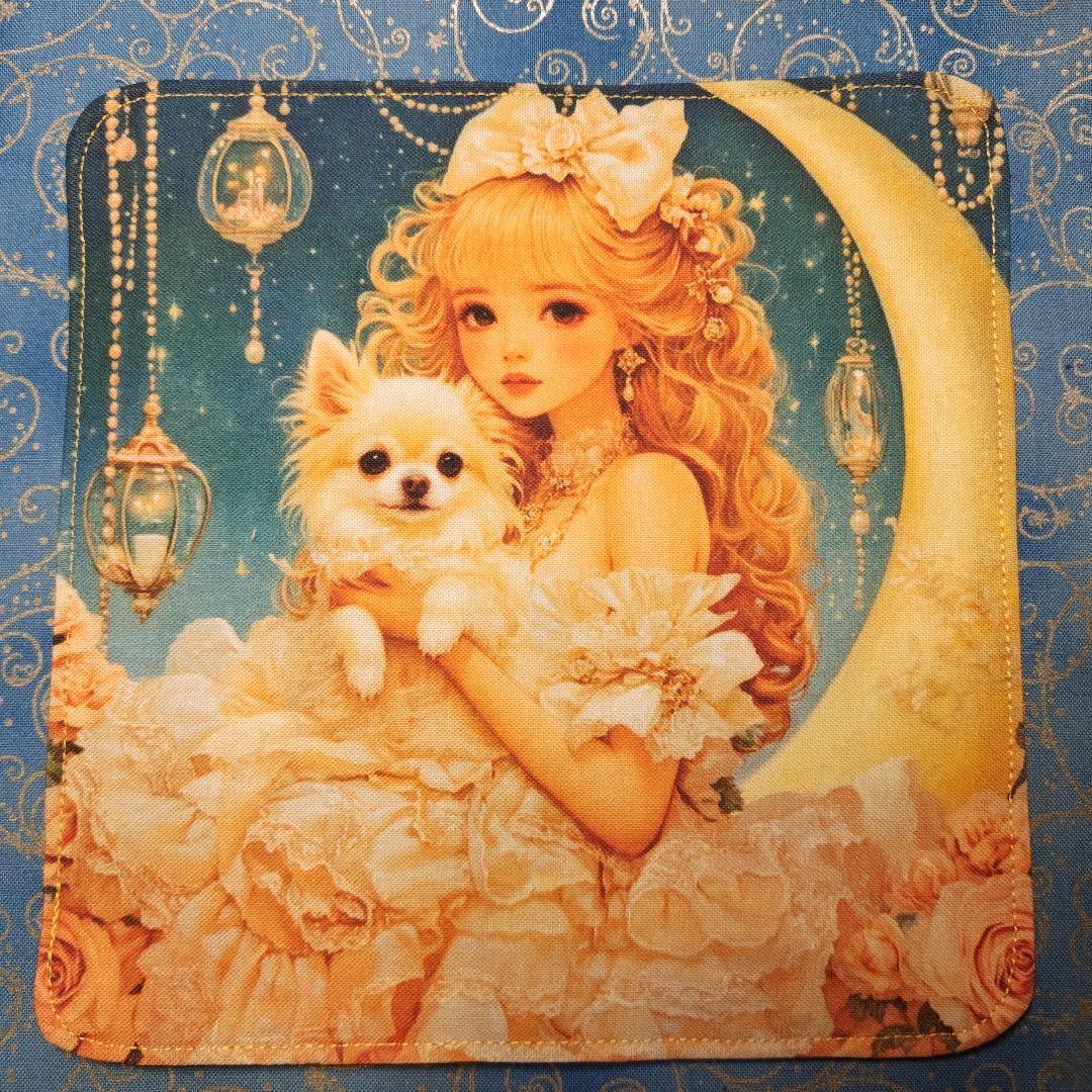 Yourelia　4重ハンカチ　ポメラニアンちゃん柄 18枚