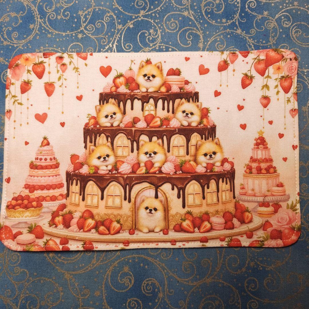 Yourelia　4重ハンカチ　ポメラニアンちゃん柄 18枚