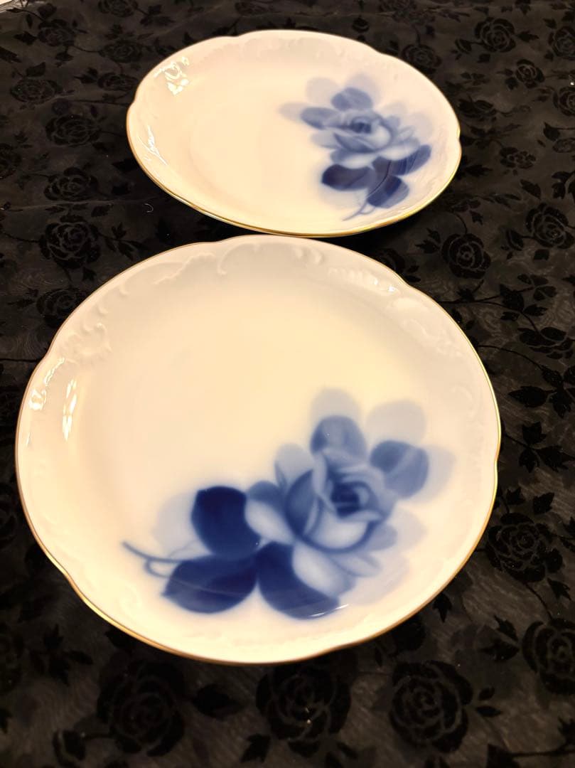 新品未使用 大倉陶園ブルーローズ15CM銘々皿揃（5枚）