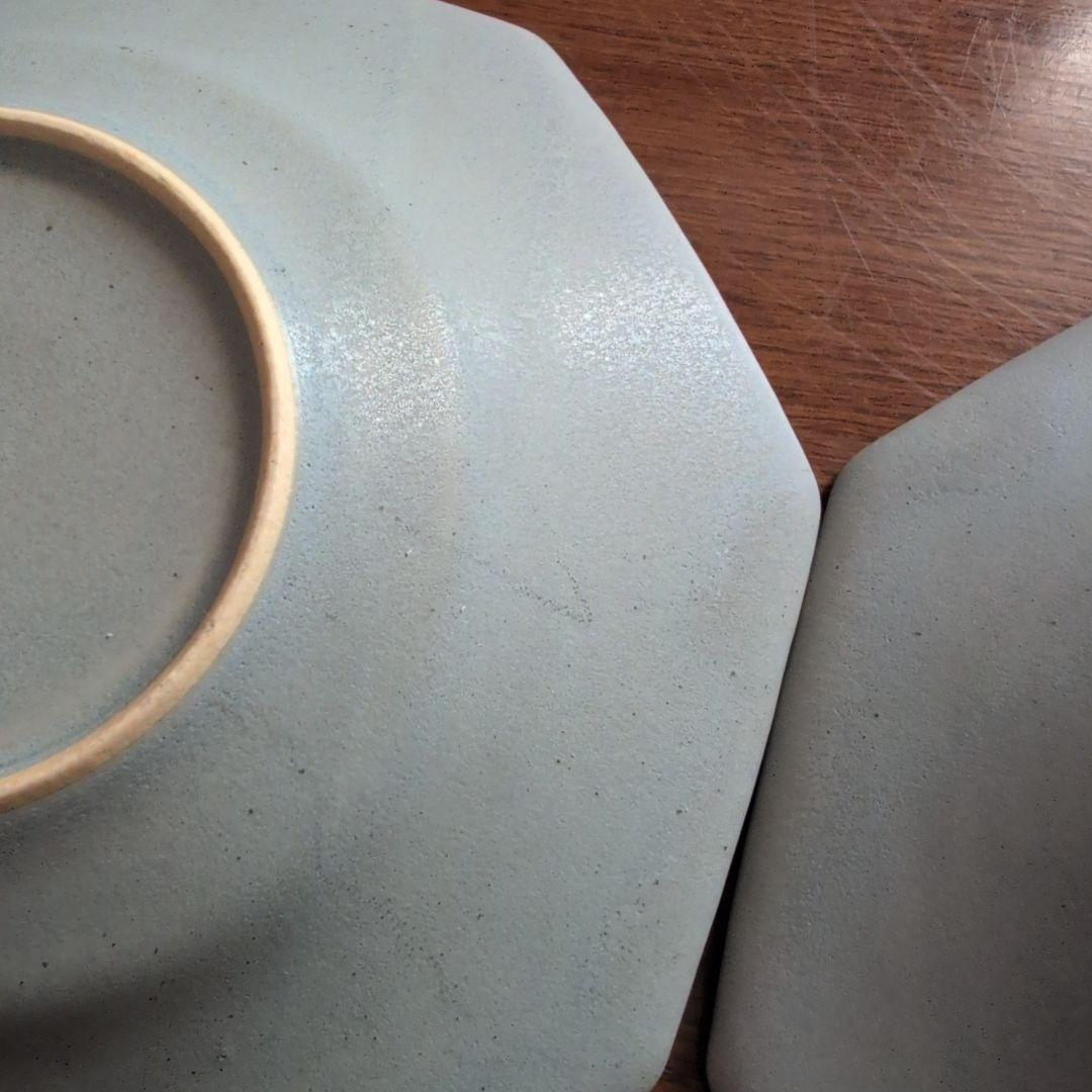 awabiware　 あわびウェア　八角皿　青2枚
