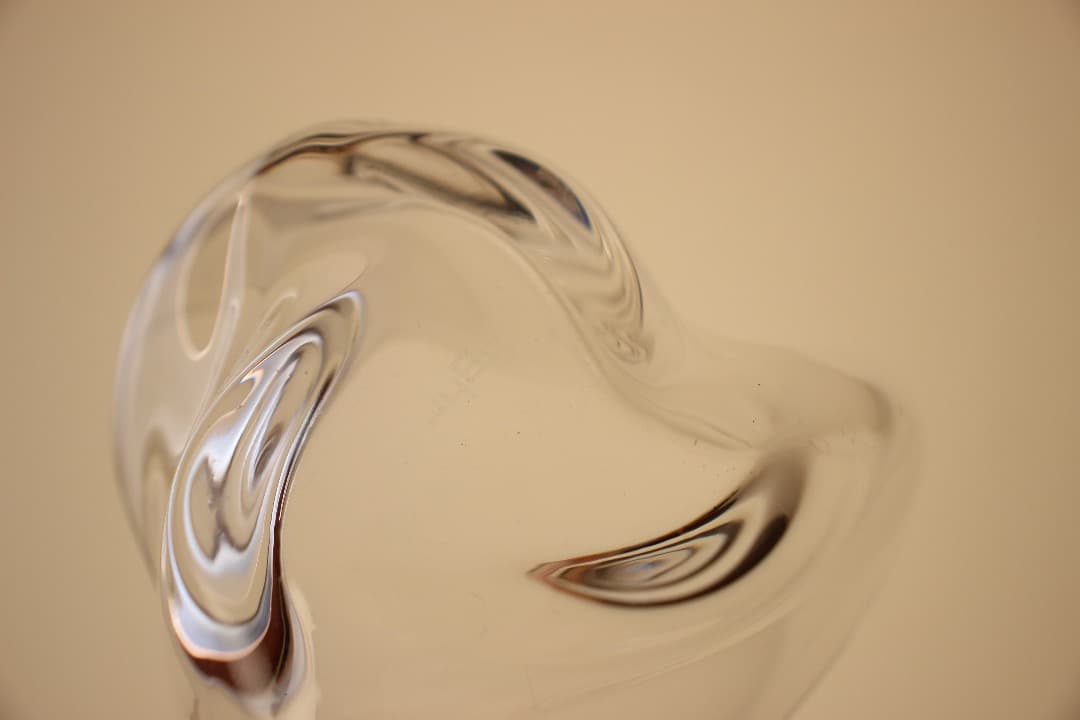 未使用　Sghr　スガハラ　菅原工芸硝子　ほ　三角小鉢　クリア　ペア