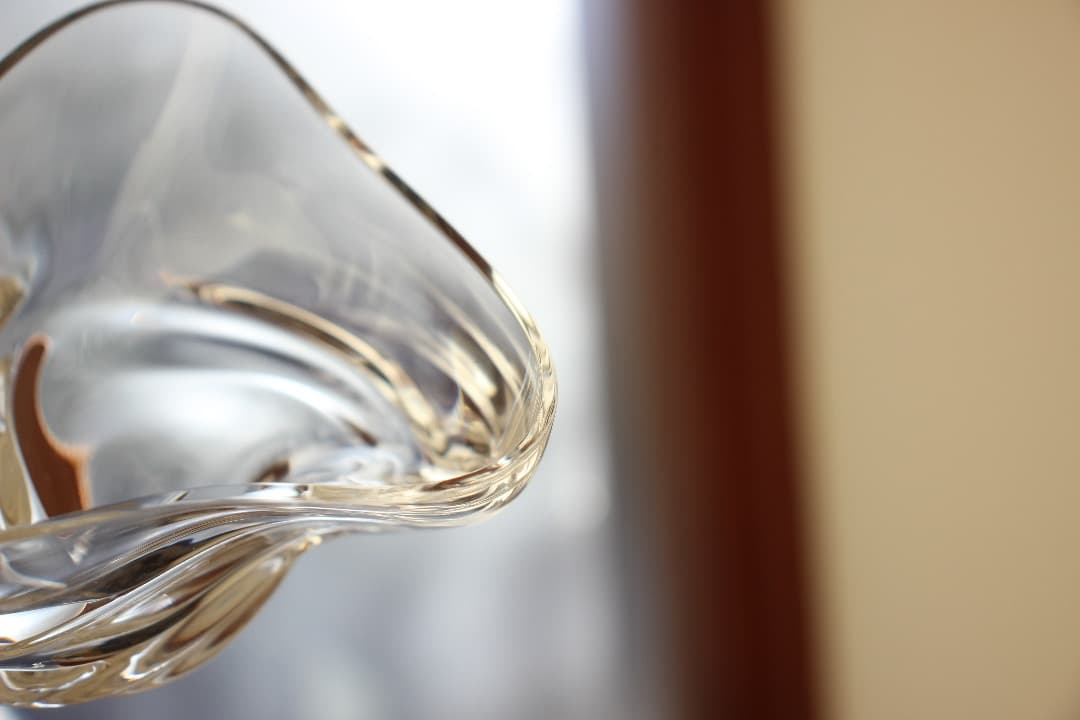 未使用　Sghr　スガハラ　菅原工芸硝子　ほ　三角小鉢　クリア　ペア