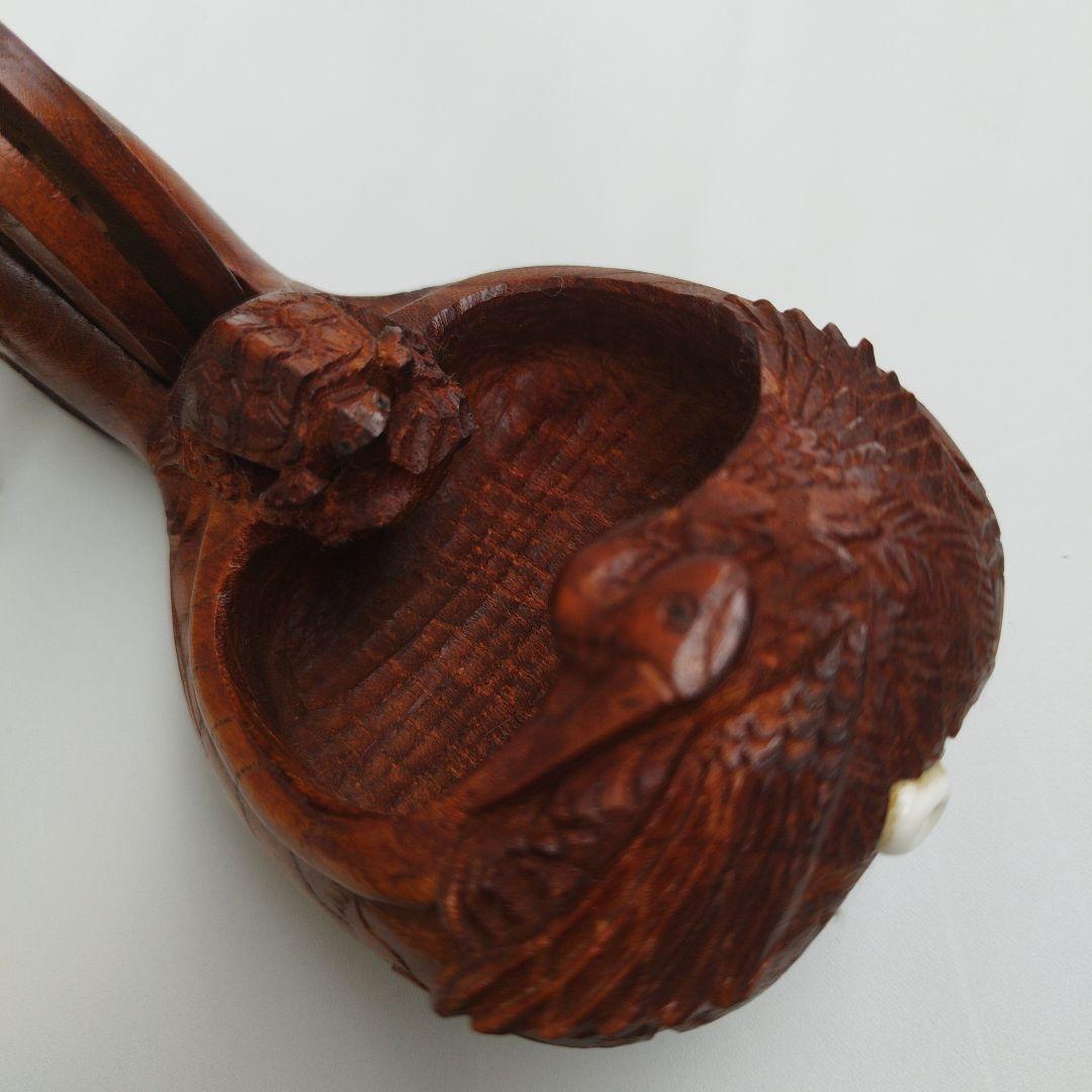 \"欅製\"鶴亀彫墨坪【坪俊作】6.5寸(200mm)