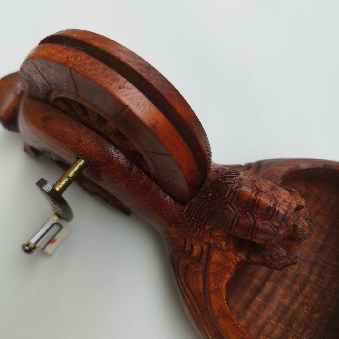 \"欅製\"鶴亀彫墨坪【坪俊作】6.5寸(200mm)