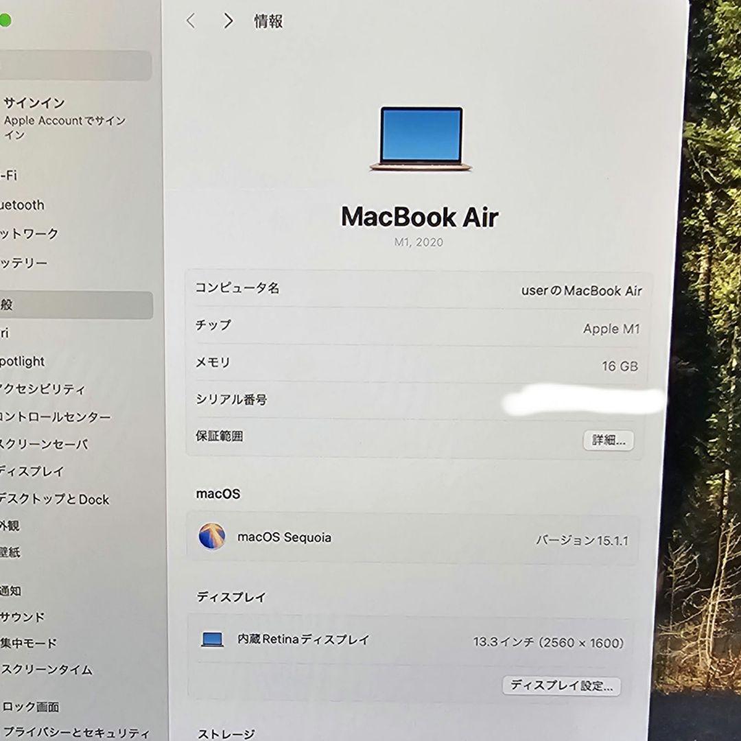 MacBook Air ローズゴールド 2020 m1 メモリ18GB