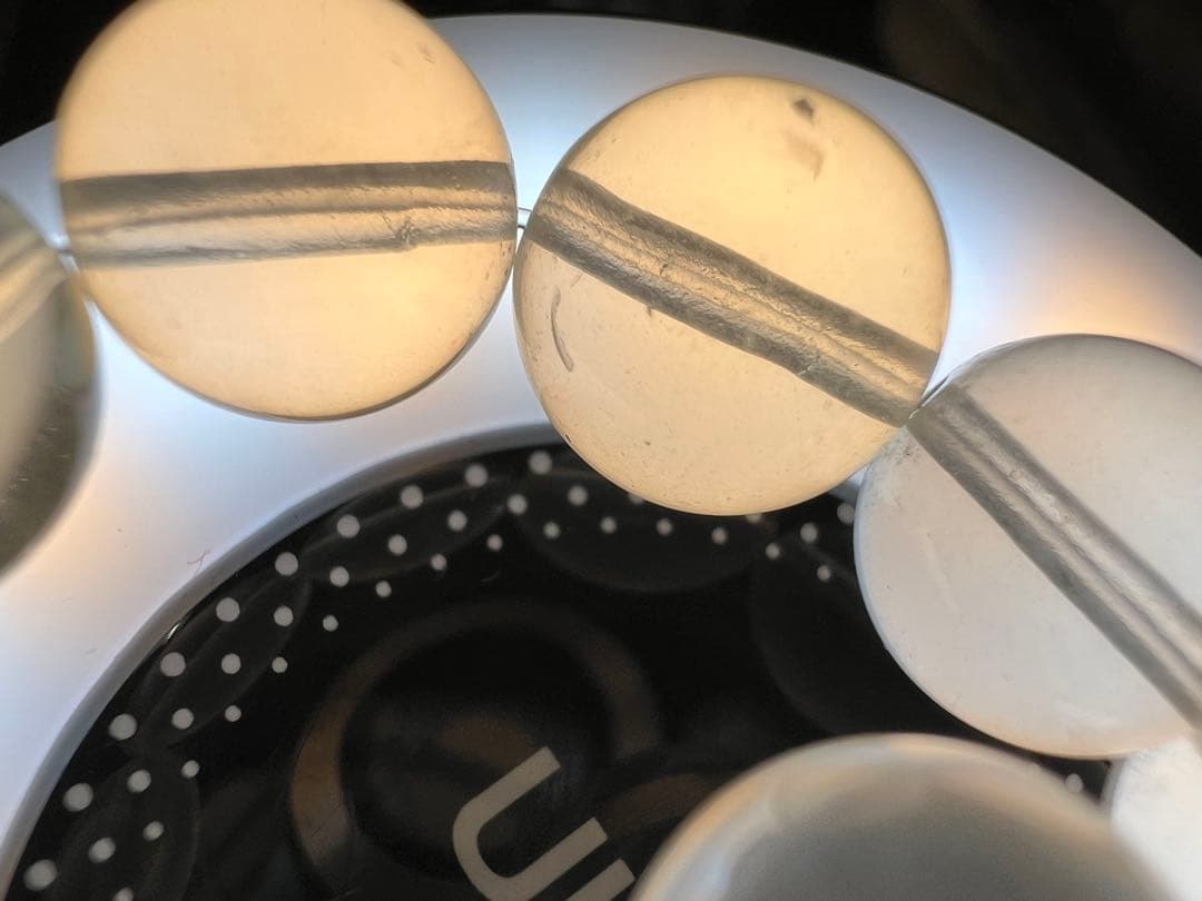 極上/透過リビアングラス 8mm ブレスレット 内径16cm 天然石 隕石 希少