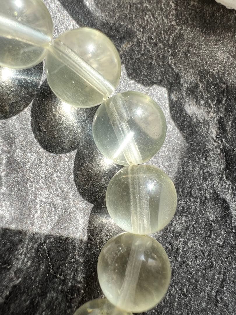 極上/透過リビアングラス 8mm ブレスレット 内径16cm 天然石 隕石 希少