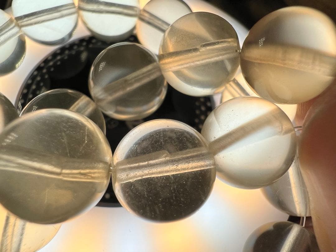 極上/透過リビアングラス 8mm ブレスレット 内径16cm 天然石 隕石 希少