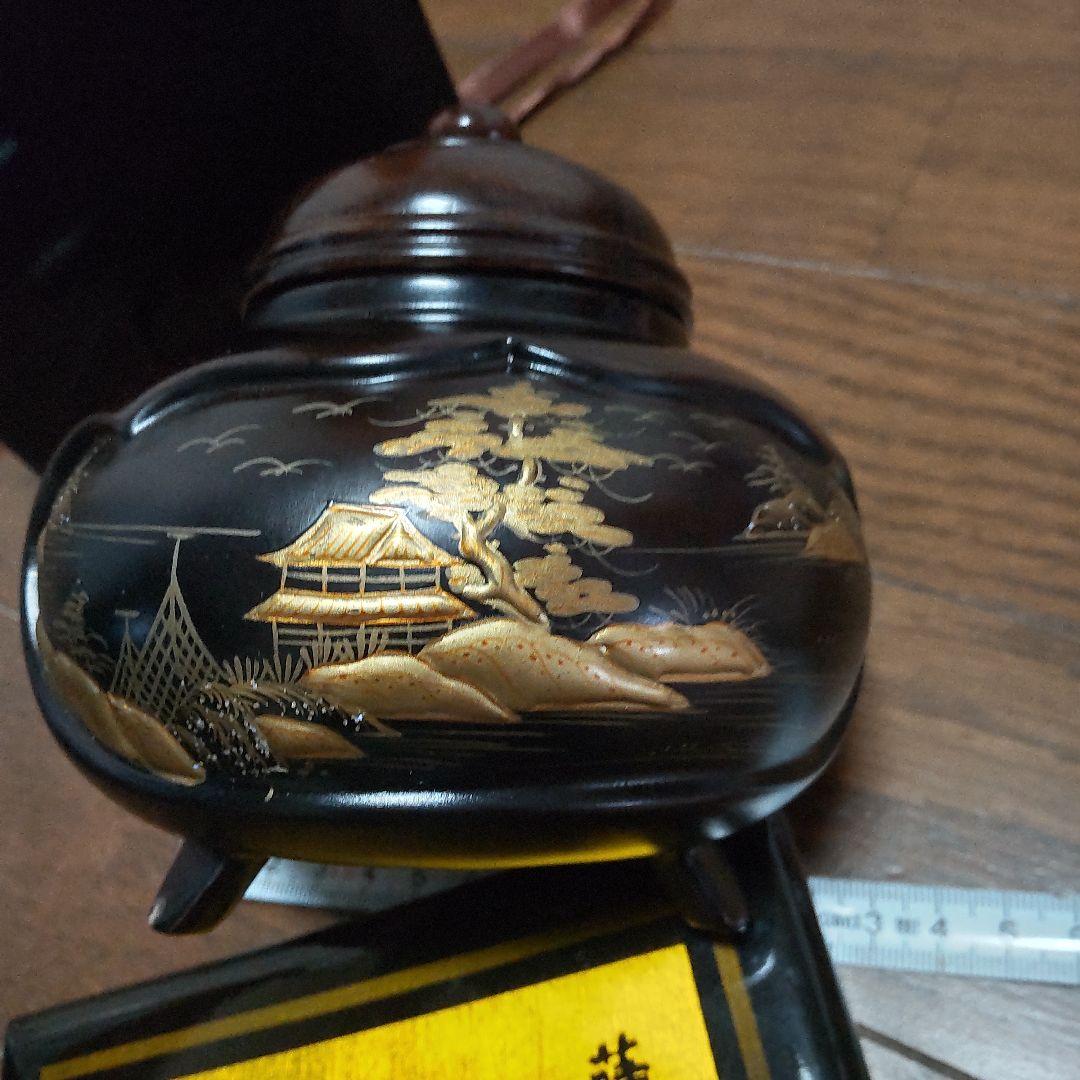 蒔絵 香炉 金山作 保管品