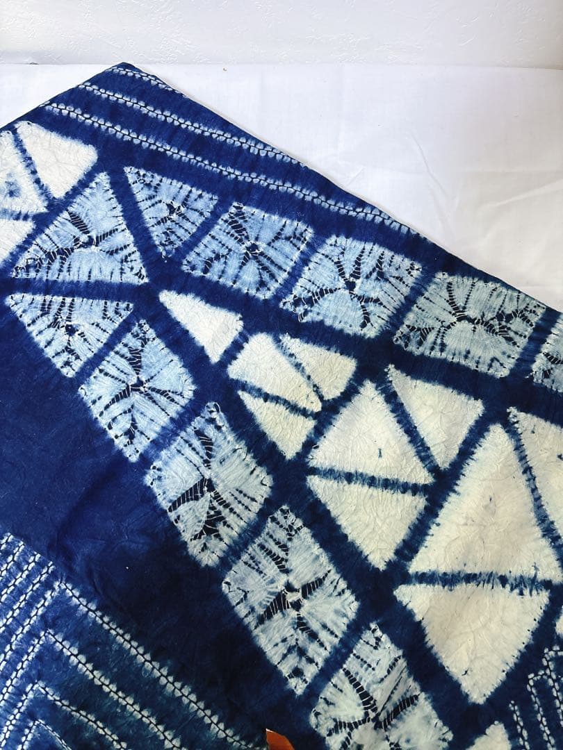 未使用品本藍染 手しぼり 麗美布 ラブリークロス 綿100%