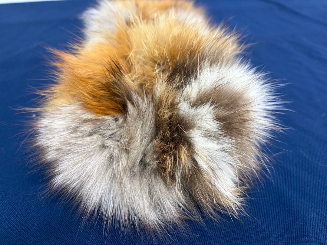 【毛皮】毛皮リング　カフス　ミックスカラー　アームウォーマー　使用毛皮赤狐狸青狐